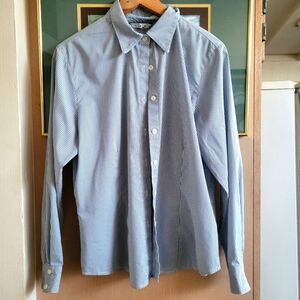 Cabi Men's Blue Striped button up Shirt